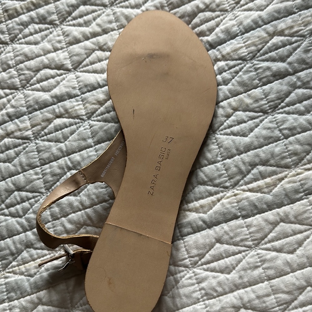 Leather Flat Sandals - image 2